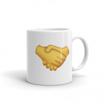 PT Handshake - White glossy mug